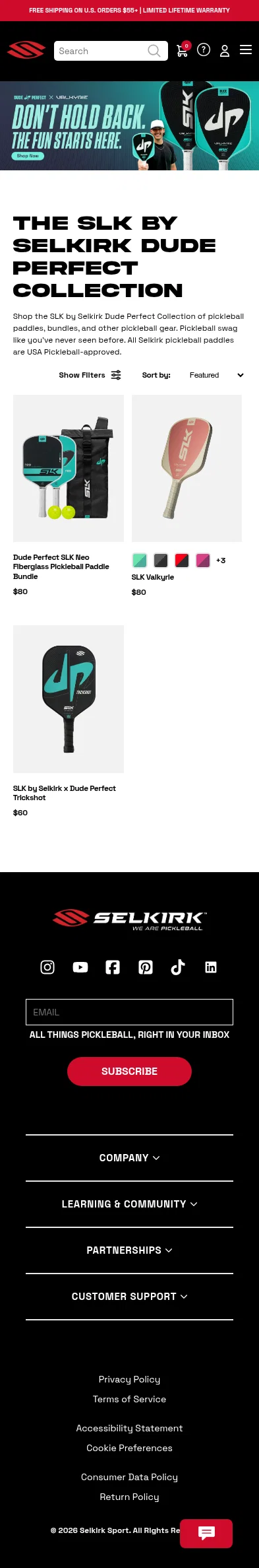 selkirk.com/collections/dude-perfect on mobile