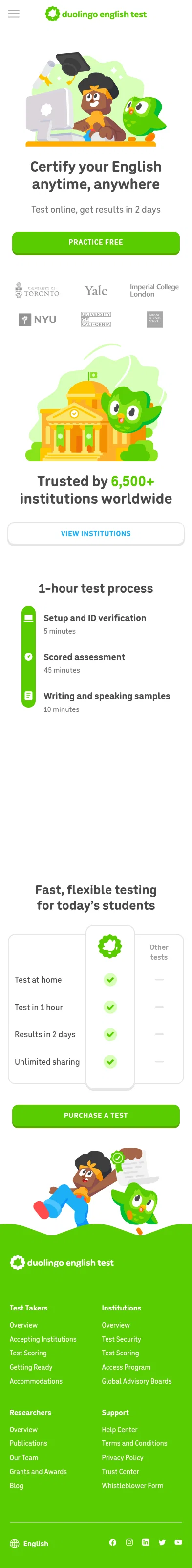 englishtest.duolingo.com/applicants on mobile