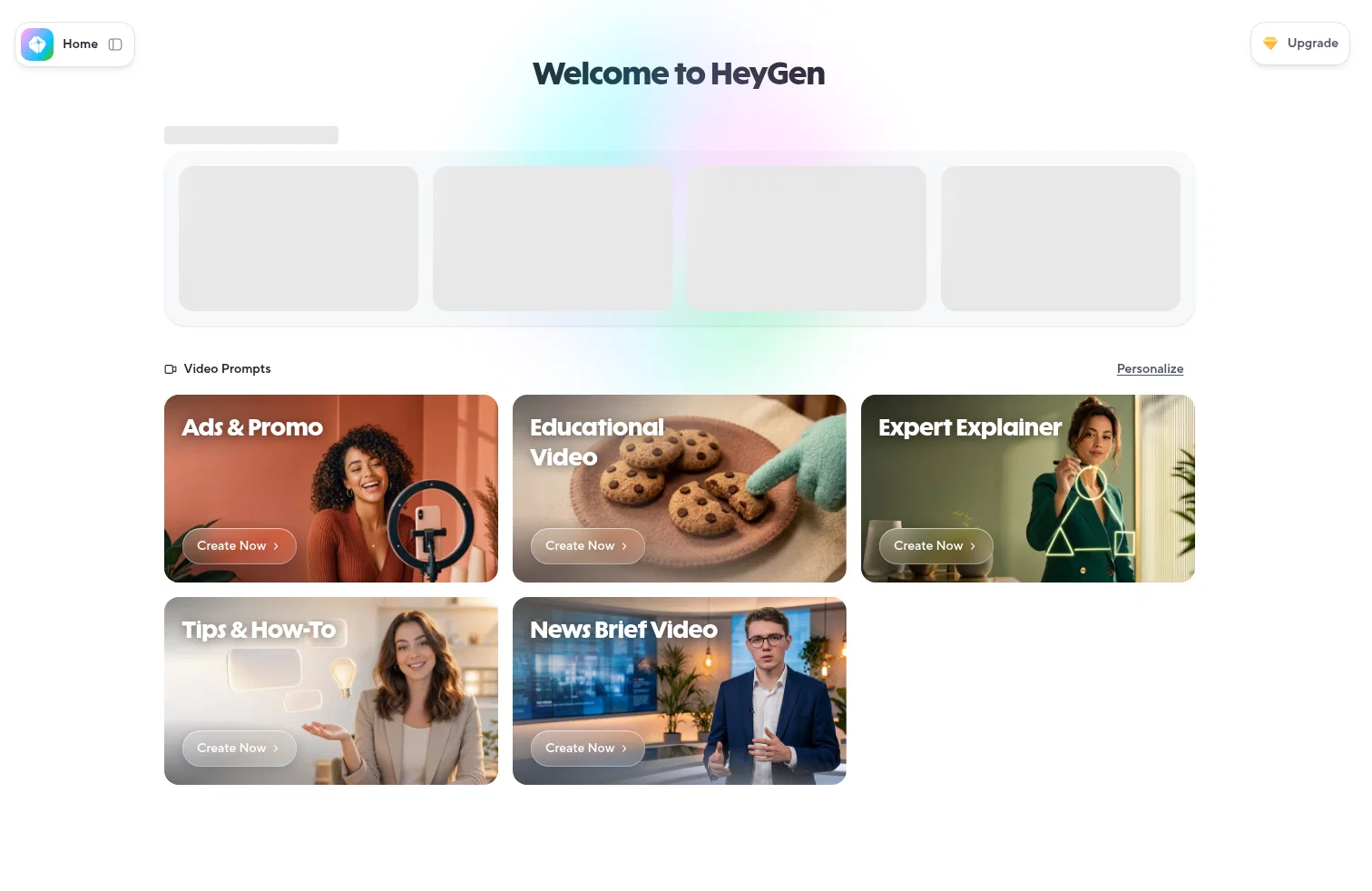 Heygen landing page