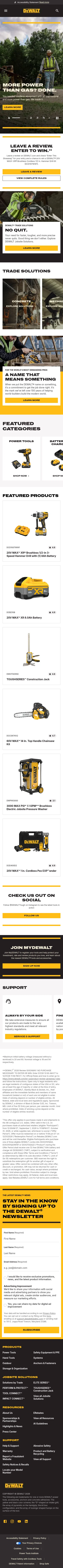 dewalt.com/en-us on mobile