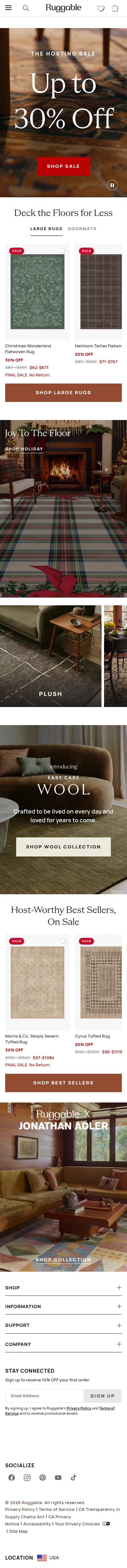 ruggable.com on mobile, full screenshot
