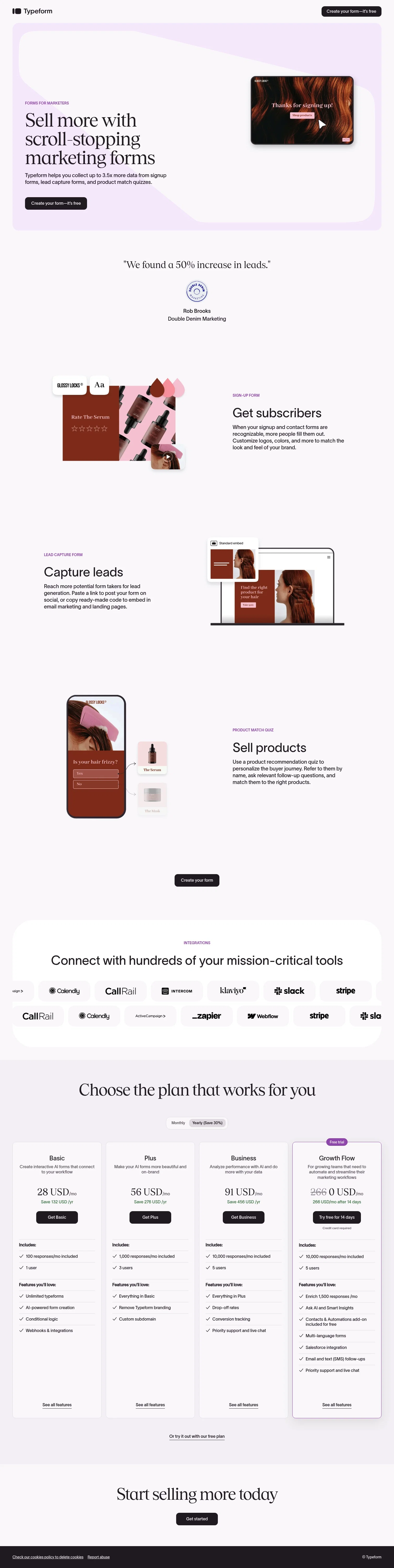 typeform.com/try/marketers on desktop