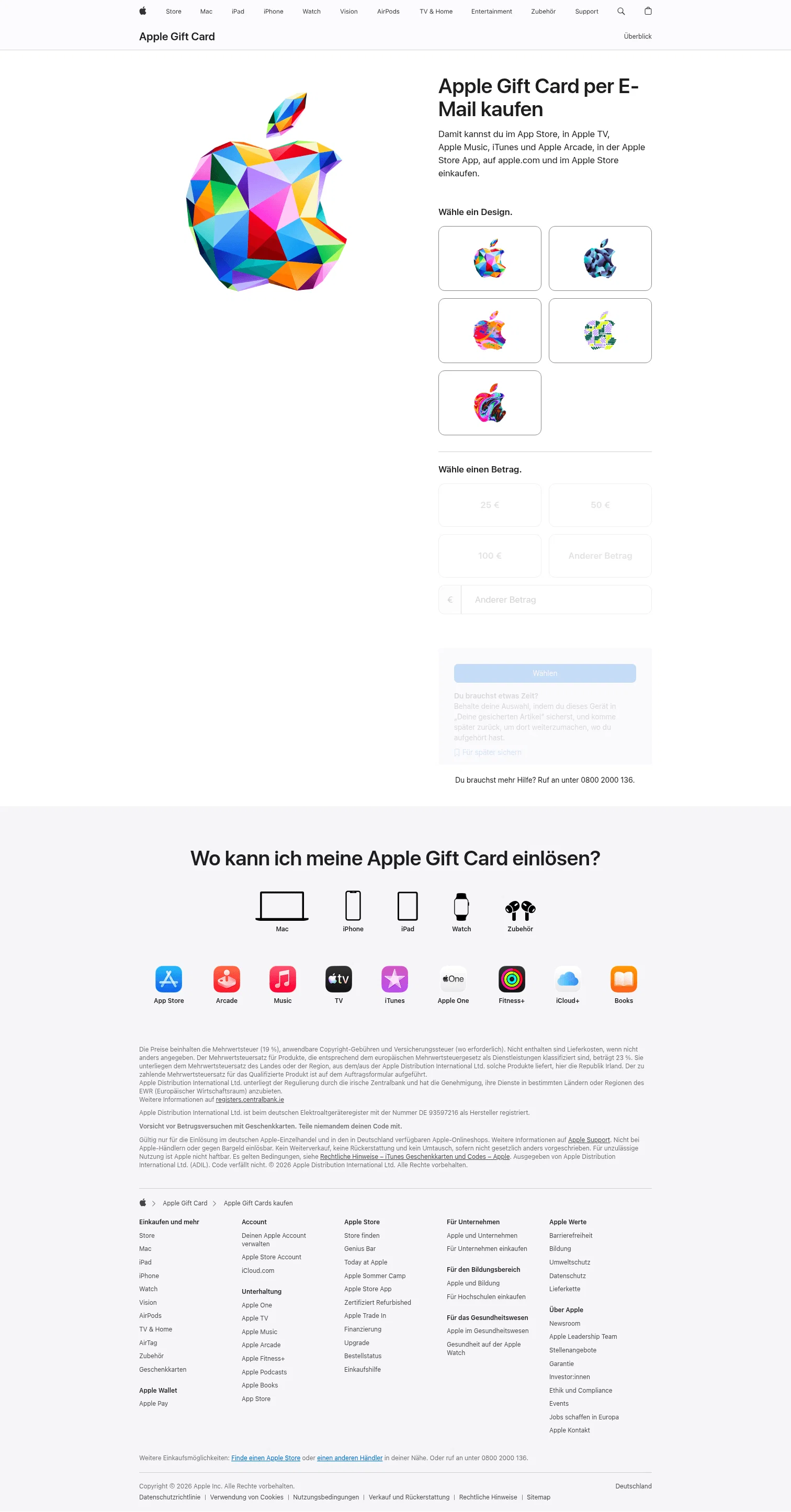 apple.com/de/shop/buy-giftcard/giftcard on desktop