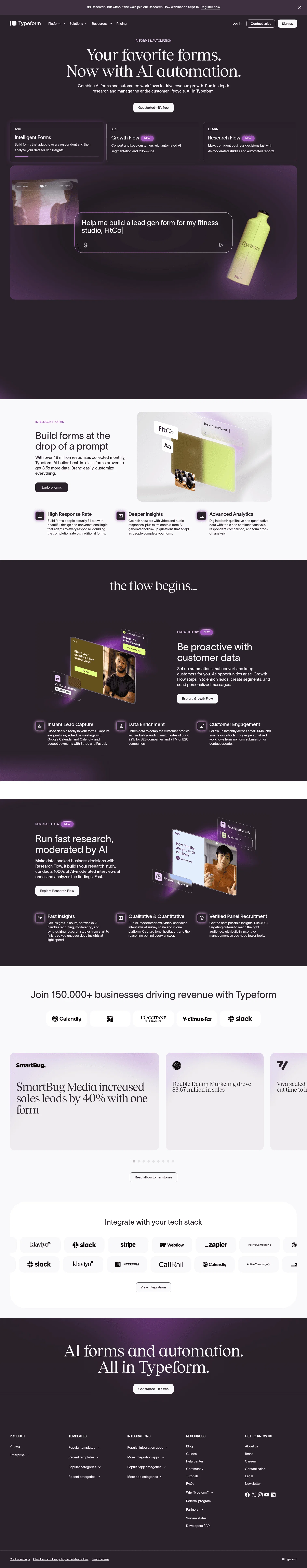 typeform.com on desktop