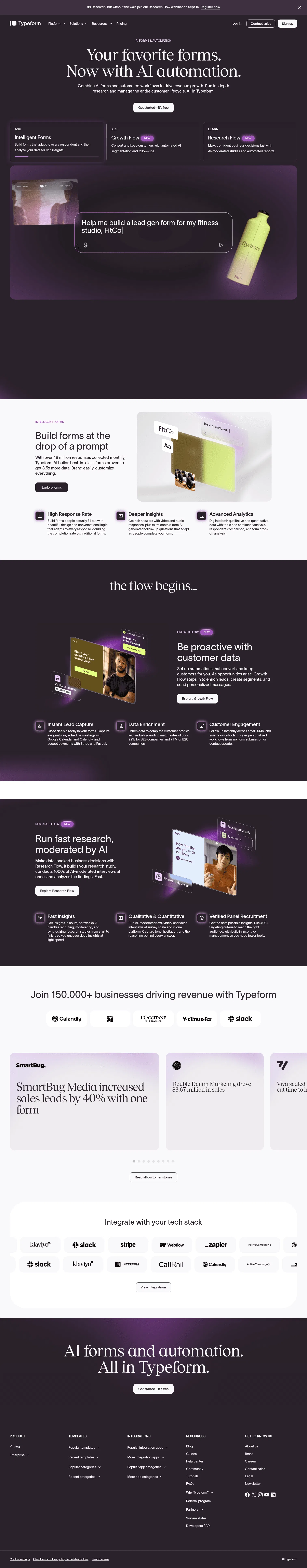 typeform.com on desktop, full screenshot