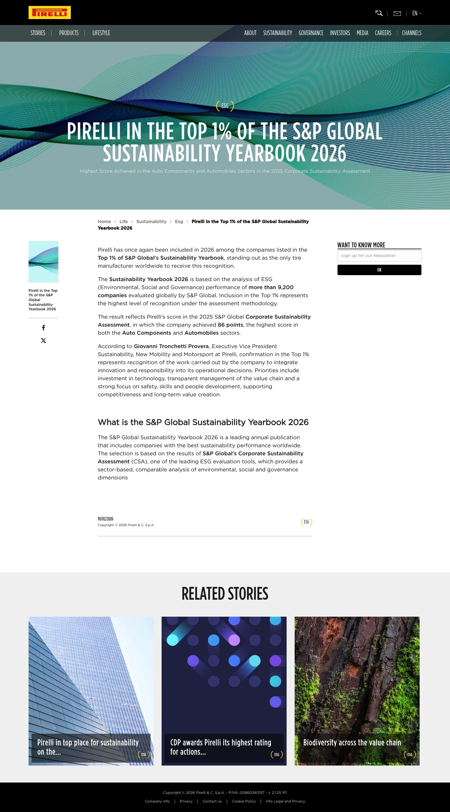 pirelli.com/global/en-ww/life/sustainability/esg/pirelli-top-1-in-sustainability-yearbook-2026-188036 on desktop