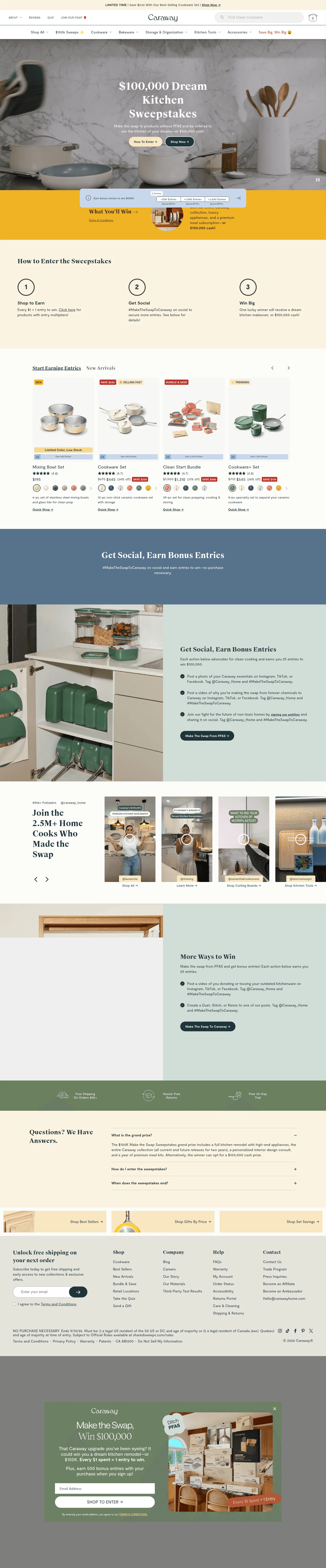 carawayhome.com/make-the-swap-win-100k on desktop