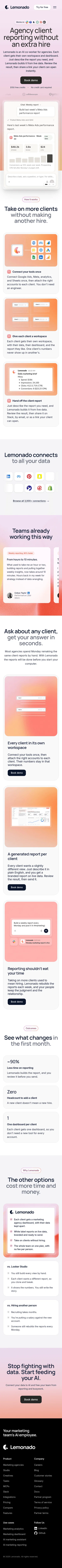lemonado.io/lp/agency-client-reporting on mobile