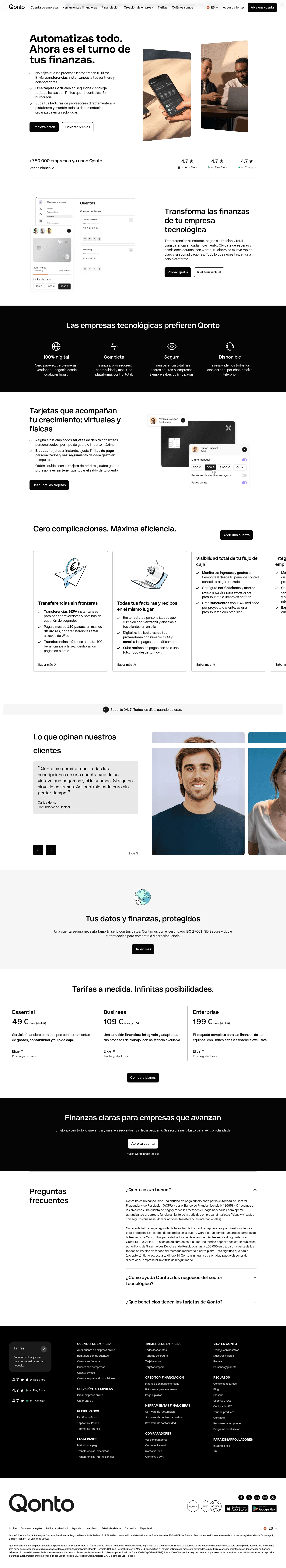 qonto.com/es/open-an-account/it on desktop, full screenshot
