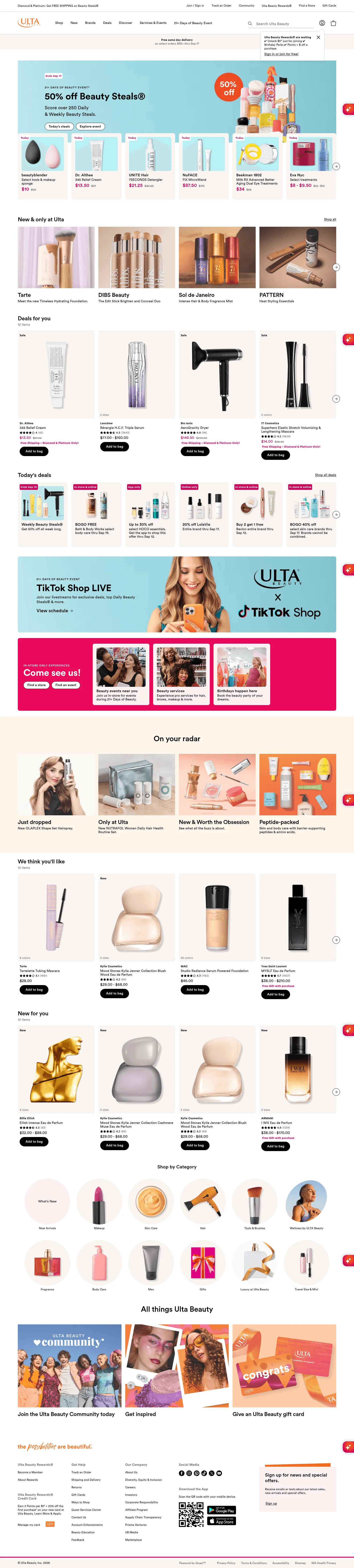 ulta.com on desktop