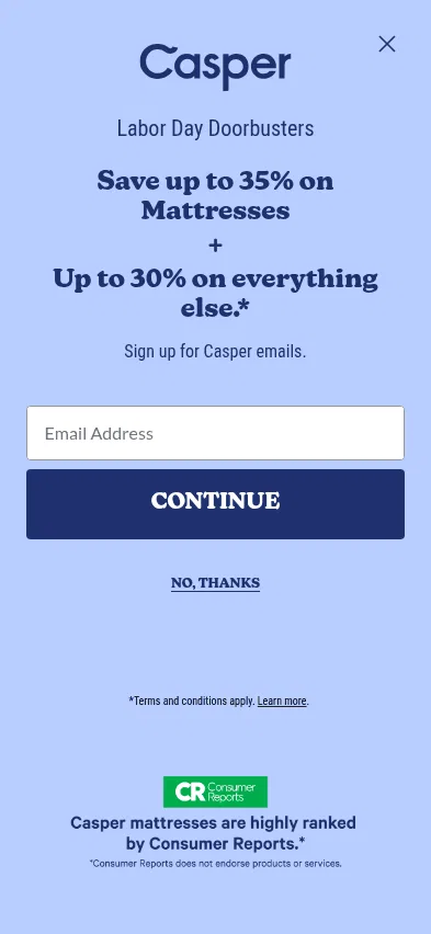 casper.com/products/backrest-pillow on mobile, full screenshot