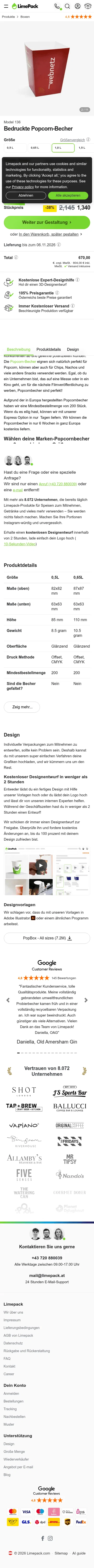 limepack.at/lebensmittelbox/136-bedruckte-popcorn-becher.html on mobile