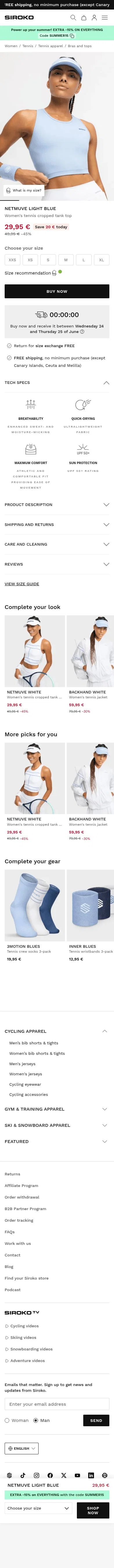 siroko.com/p/netmuve-light-blue-tennis-cropped-tank-top-women on mobile
