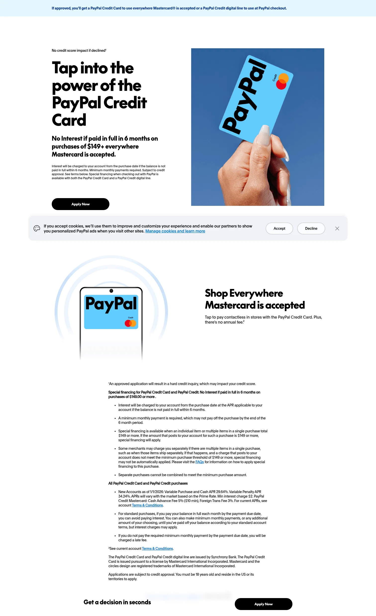 paypal.com/credit-application/paypal-credit-card/da/us/landing on desktop