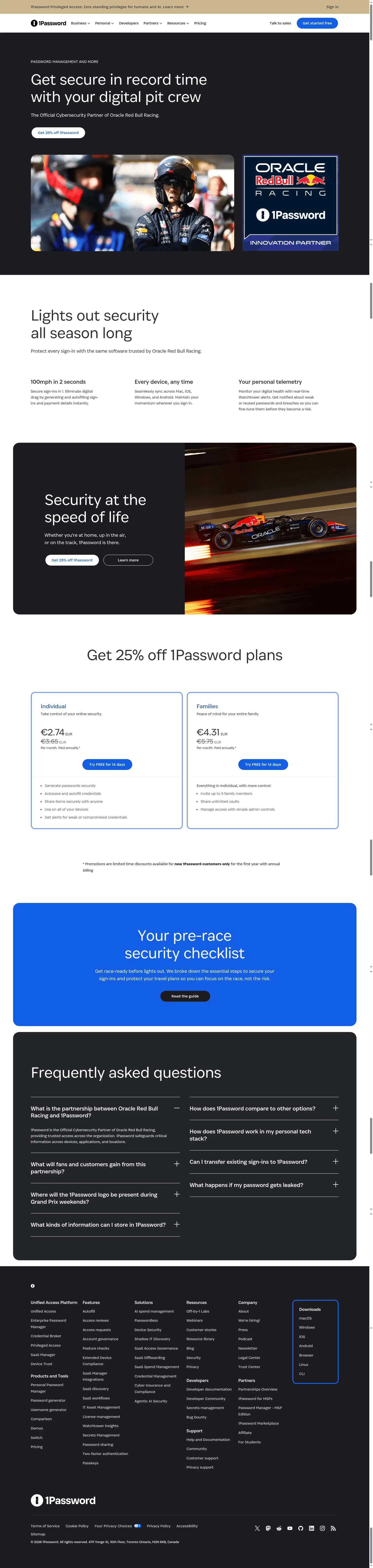 1password.com/campaigns/oracle-red-bull-racing-tech on desktop, full screenshot