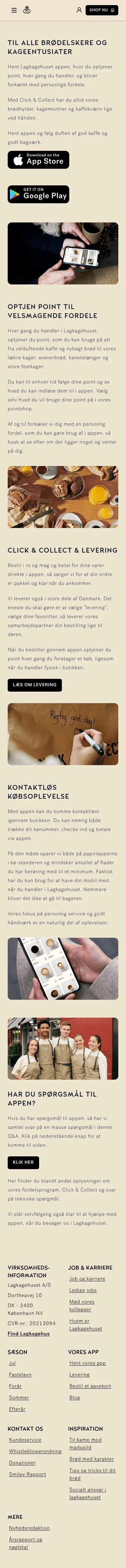 lagkagehuset.dk/app on mobile