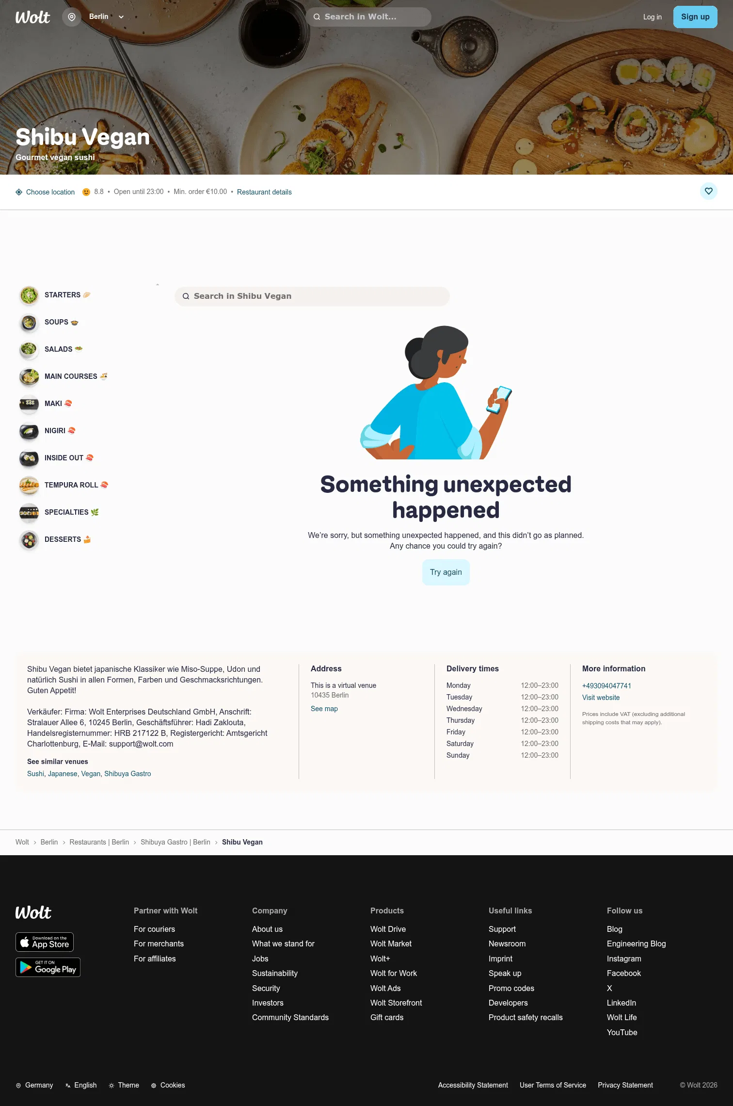 wolt.com/en/deu/berlin/restaurant/shibu-vegan on desktop, full screenshot