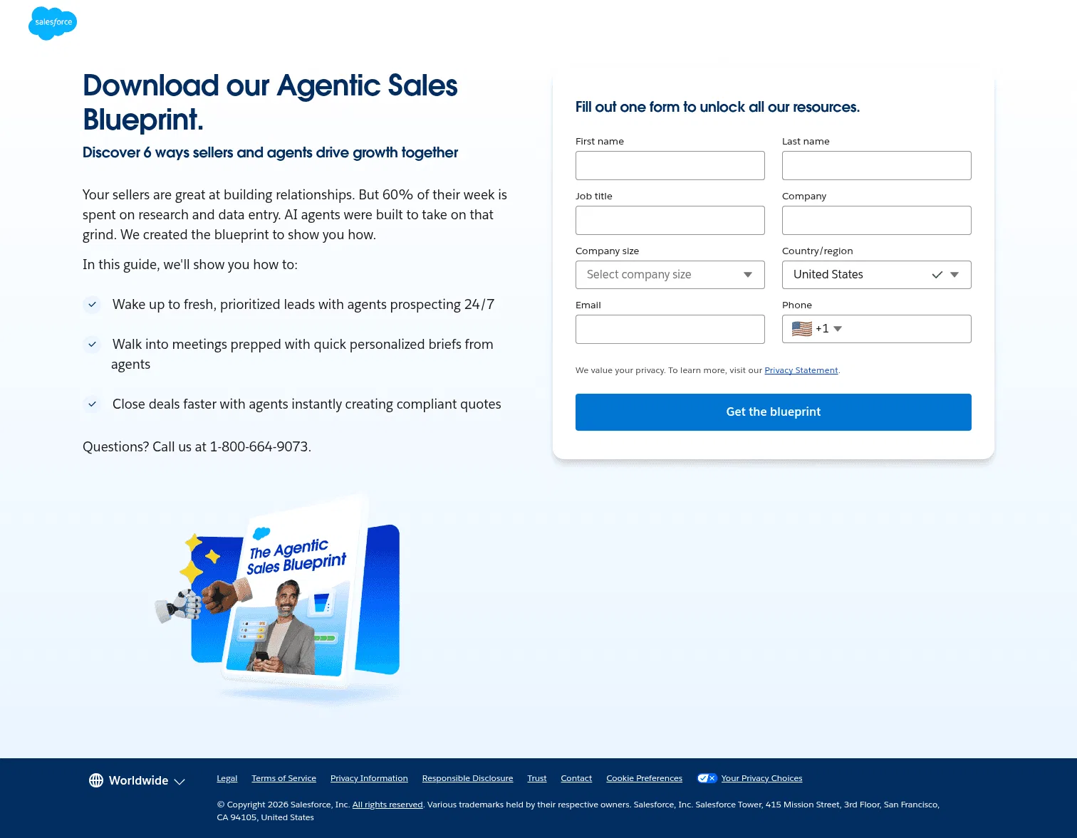 salesforce.com/sales/resources/agentic-sales-blueprint on desktop, full screenshot