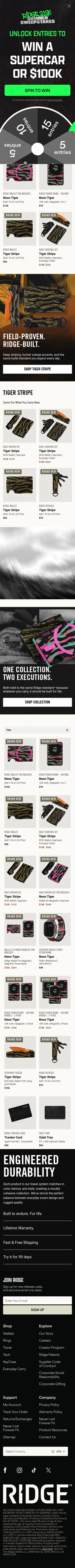ridge.com/collections/jungle-ops-capsule on mobile, full screenshot