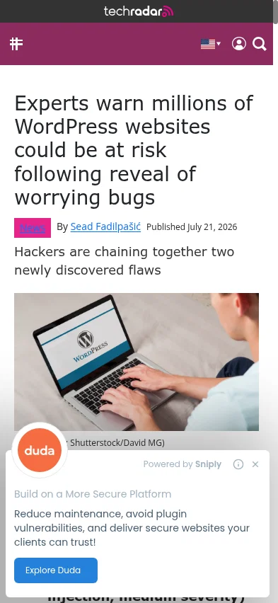 snip.ly/wordpress-websites-at-risk on mobile