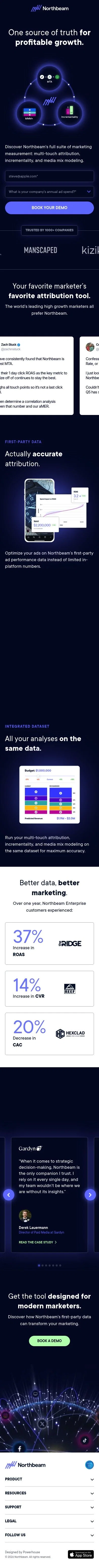 northbeam.io/your-new-favorite-marketing-tool on mobile