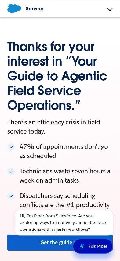 salesforce.com/service/conf/resources/field-service-guide on mobile