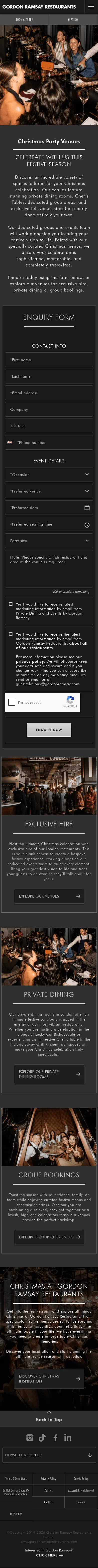 gordonramsayrestaurants.com/christmas/events on mobile, full screenshot
