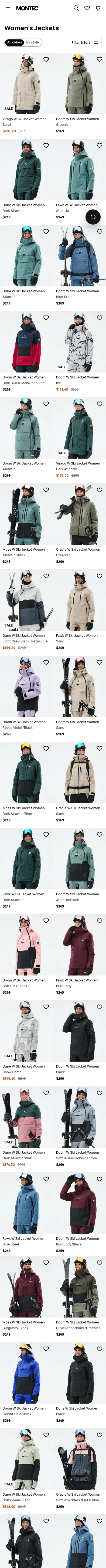 montecwear.com/womens-jackets on mobile