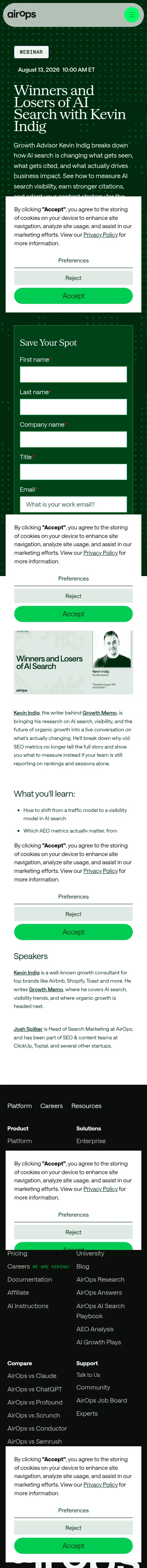 airops.com/events/winners-and-losers-of-ai-search-kevin-indig on mobile