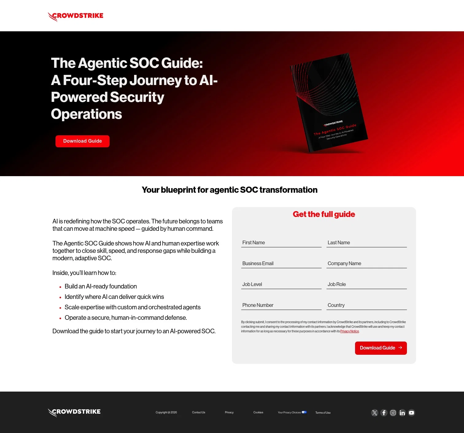 CrowdStrike landing page