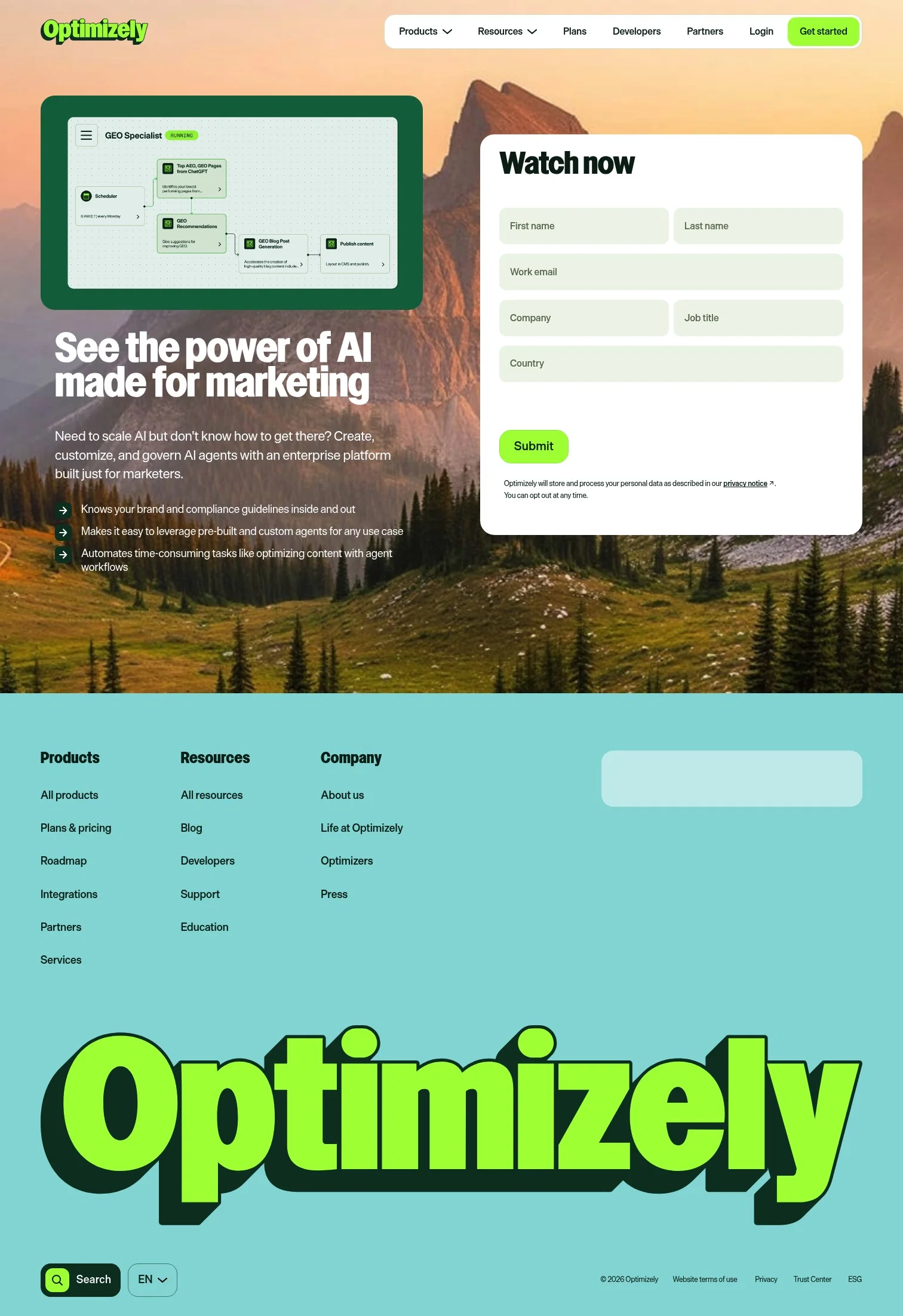 optimizely.com/field-notes/opal-demo on desktop