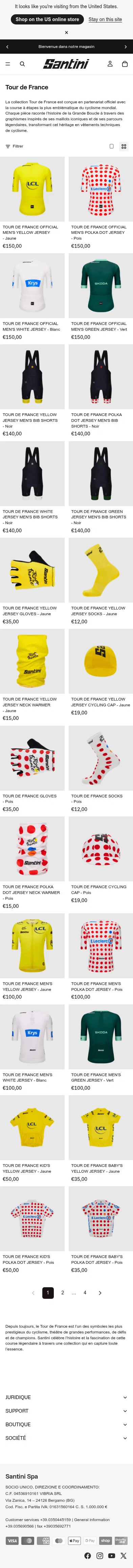 santinicycling.com/fr/content/tdf-701 on mobile, full screenshot