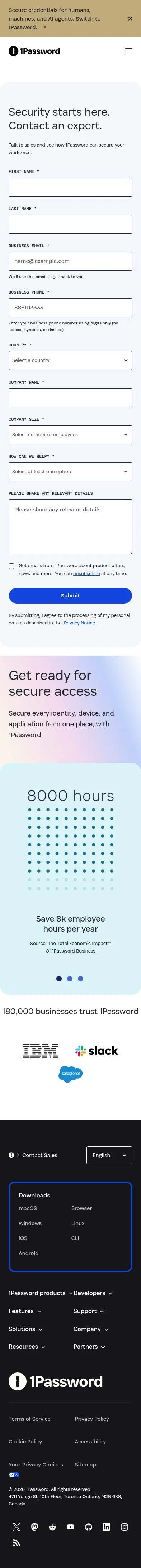 1password.com/contact-sales on mobile