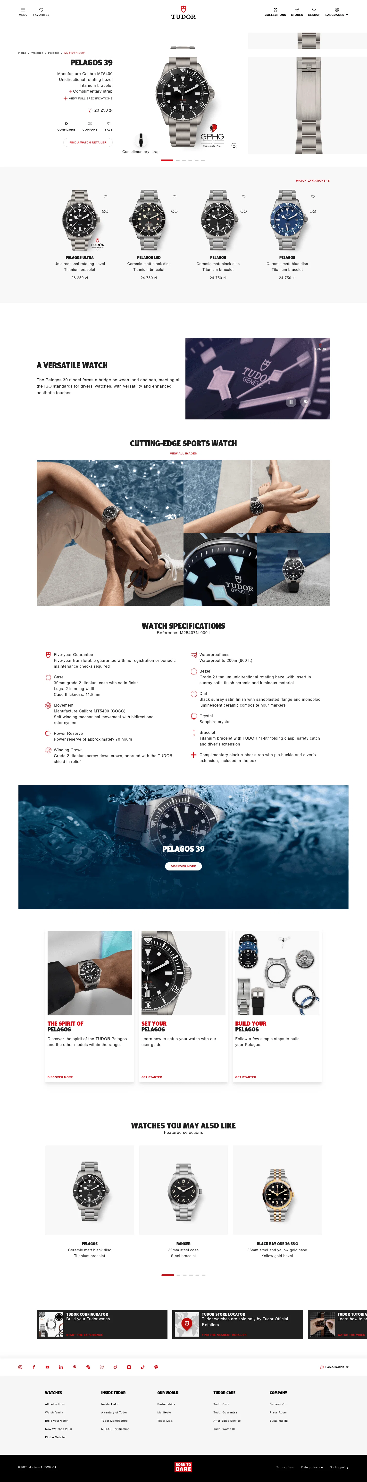 tudorwatch.com/watches/pelagos/m25407n-0001 on desktop