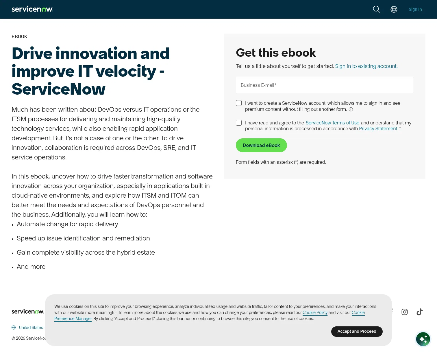 servicenow.com/lpebk/it-velocity-in-devops.html on desktop, full screenshot