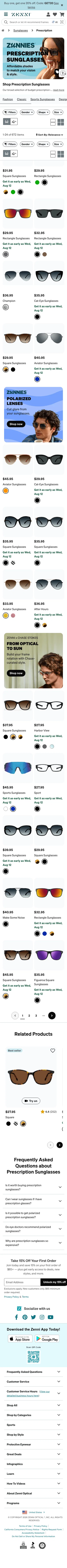 zennioptical.com/b/prescription-sunglasses on mobile