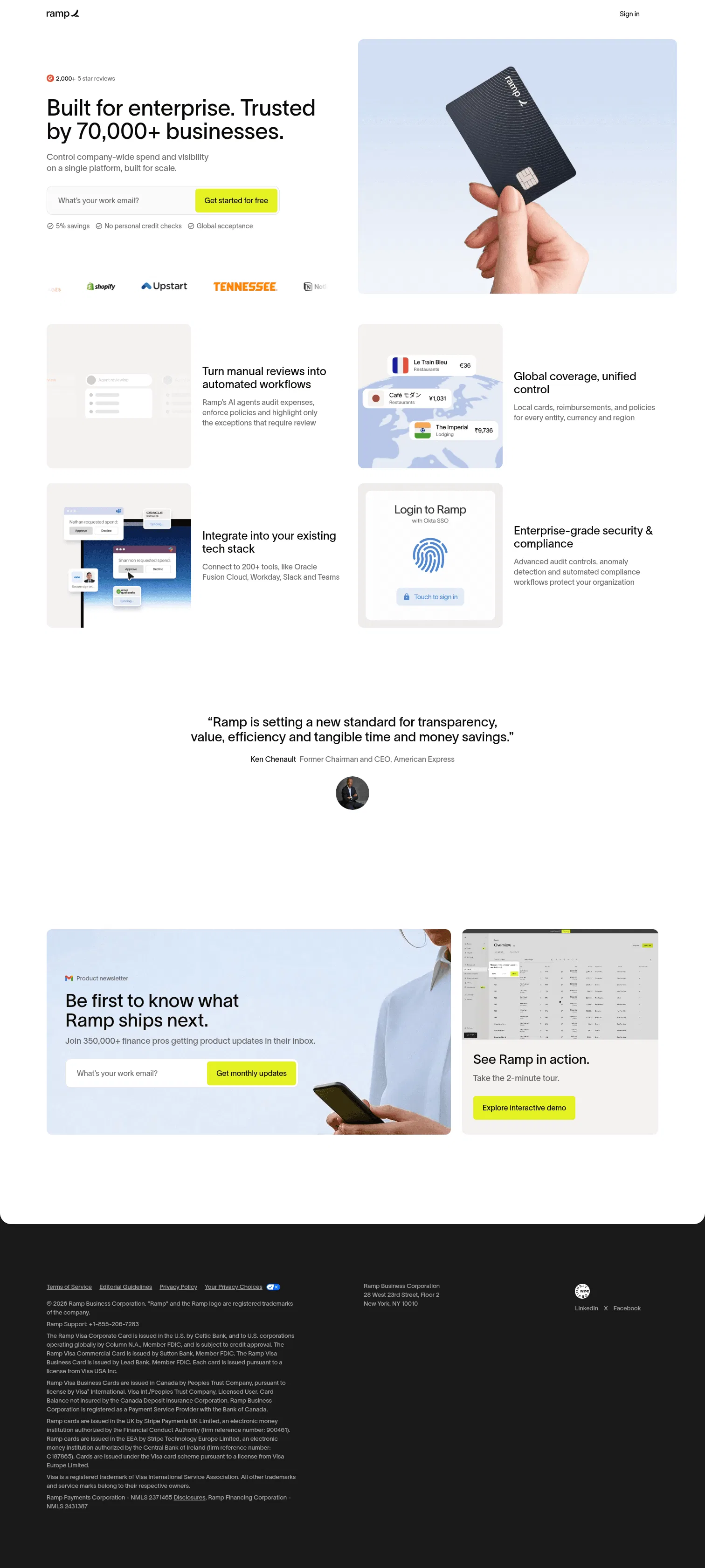 ramp.com/lp2/enterprise on desktop, full screenshot
