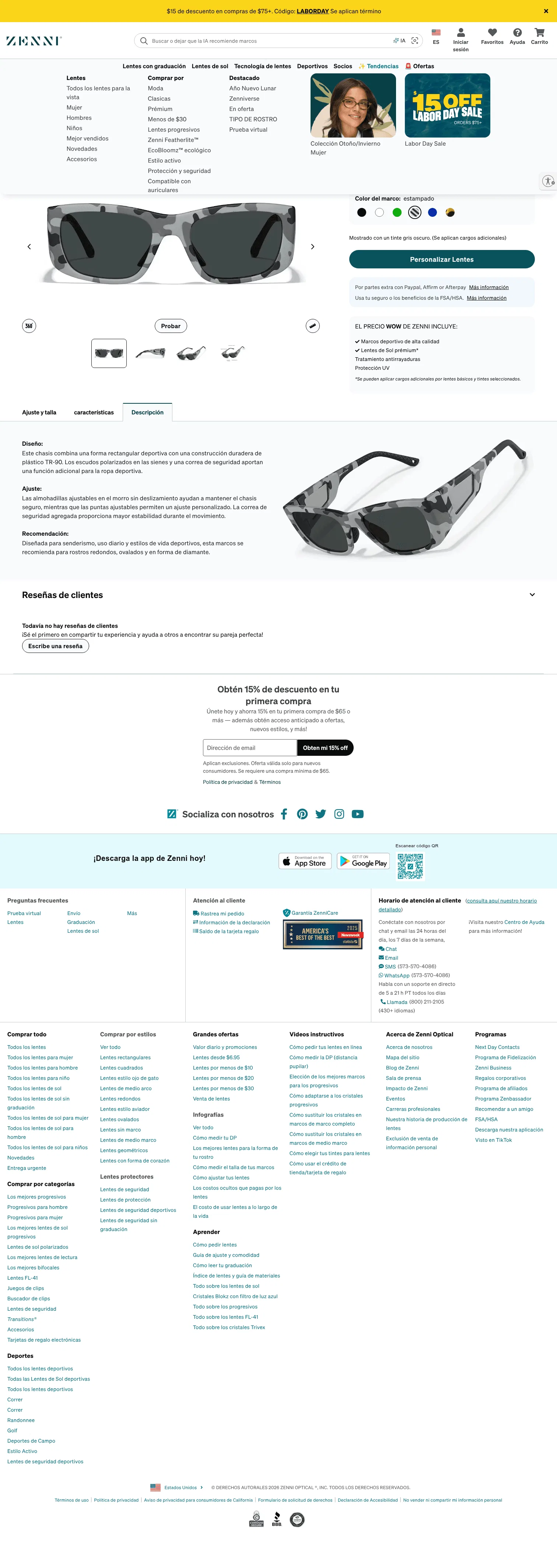 zennioptical.com/es-us/p/plastic-rectangle-sunglass-frames/10143/1014339 on desktop, full screenshot