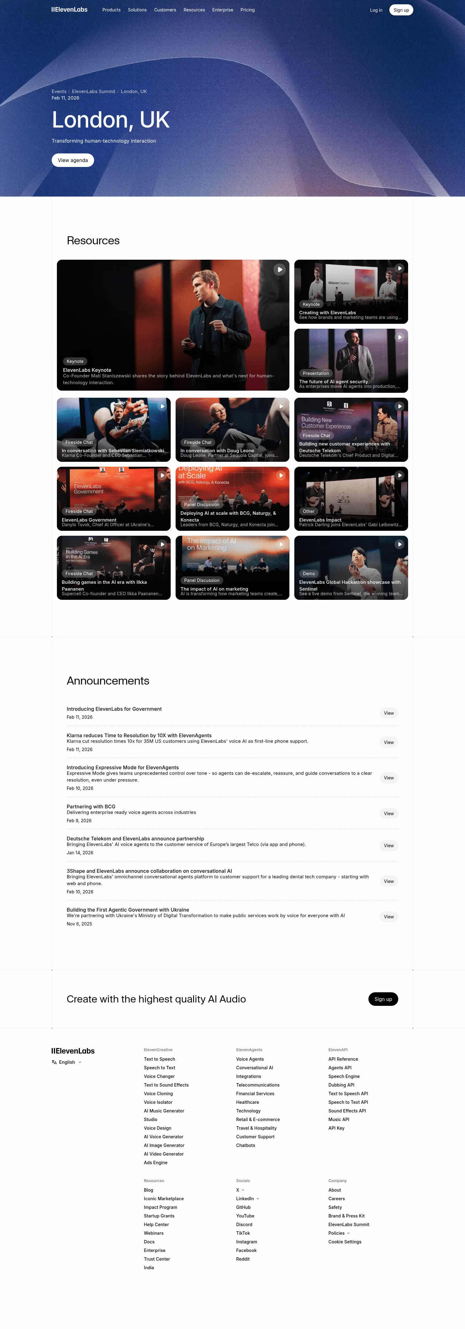 elevenlabs.io/events/elevenlabs-summit/ldn-26 on desktop, full screenshot