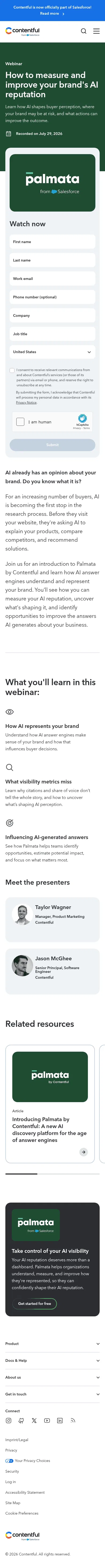 contentful.com/events/improve-ai-reputation-palmata on mobile, full screenshot