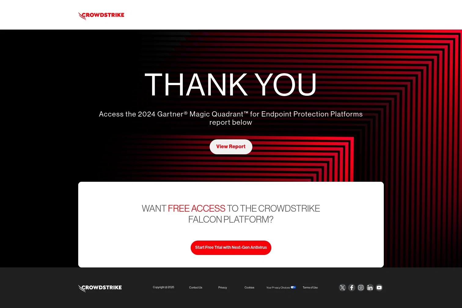 CrowdStrike landing page