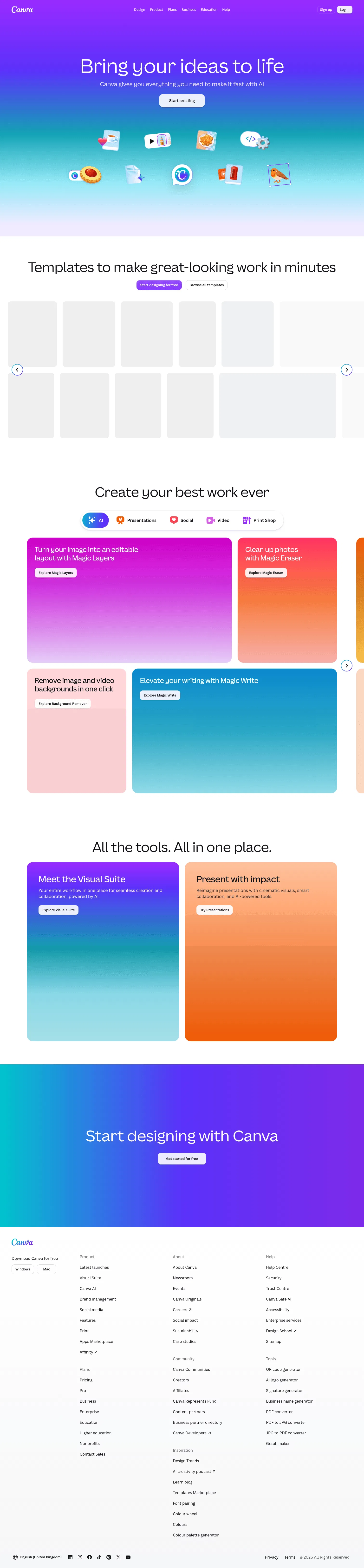 canva.com on desktop, full screenshot