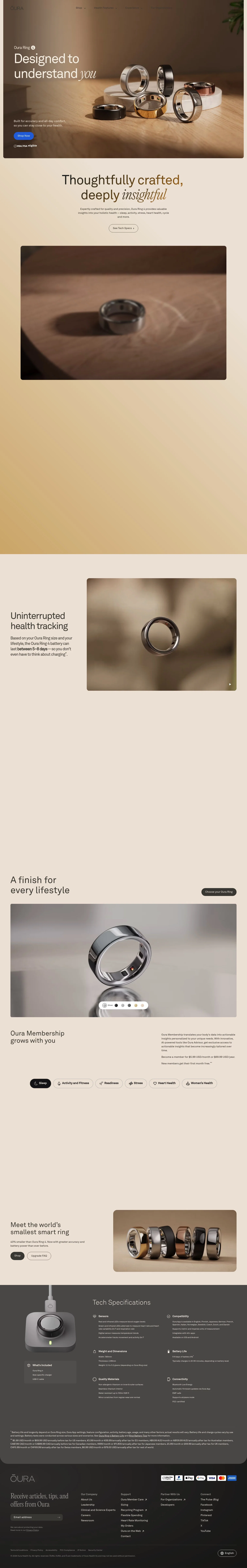 ouraring.com/store/rings/oura-ring-4 on desktop