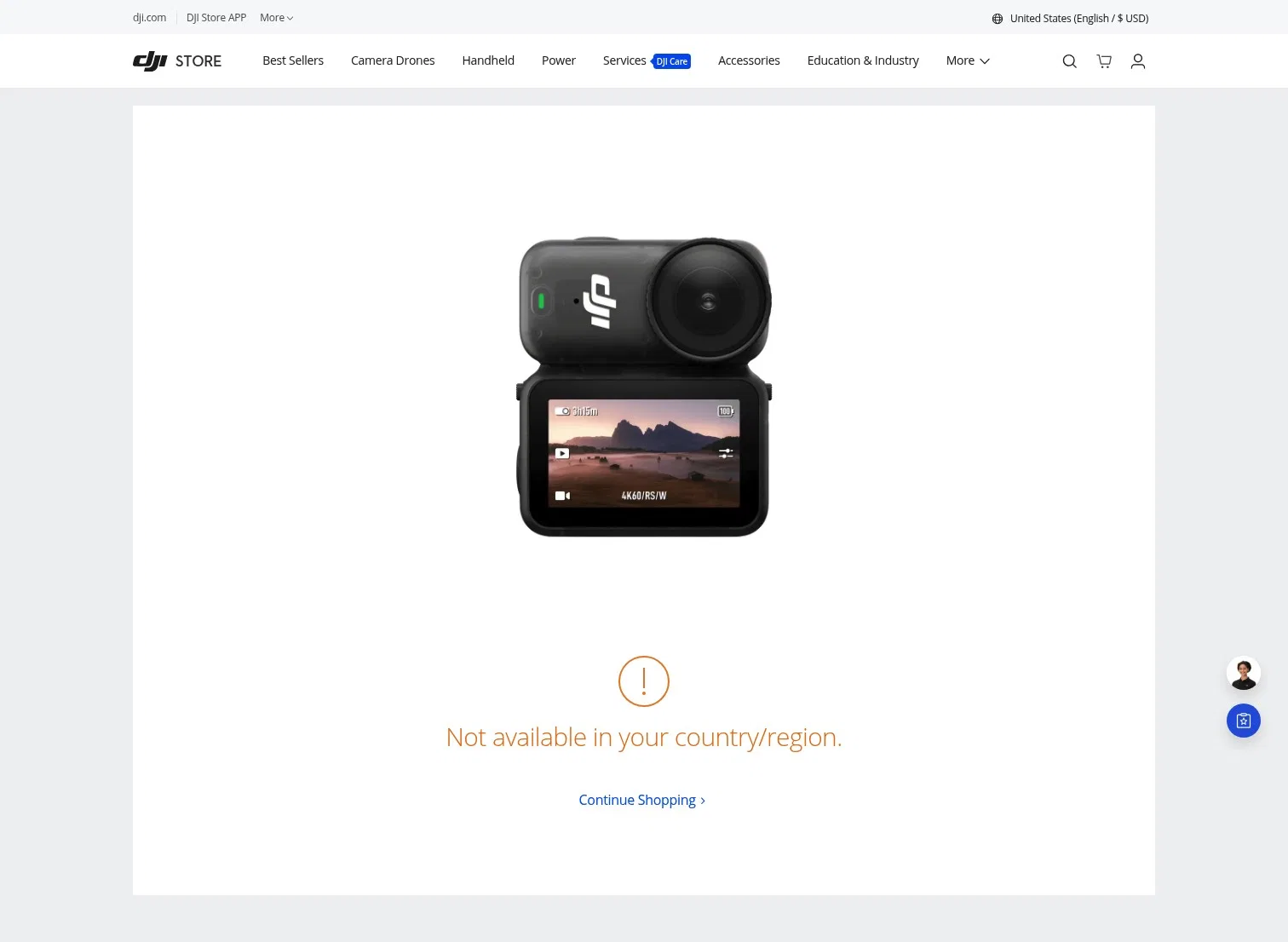 store.dji.com/product/osmo-nano on desktop, full screenshot