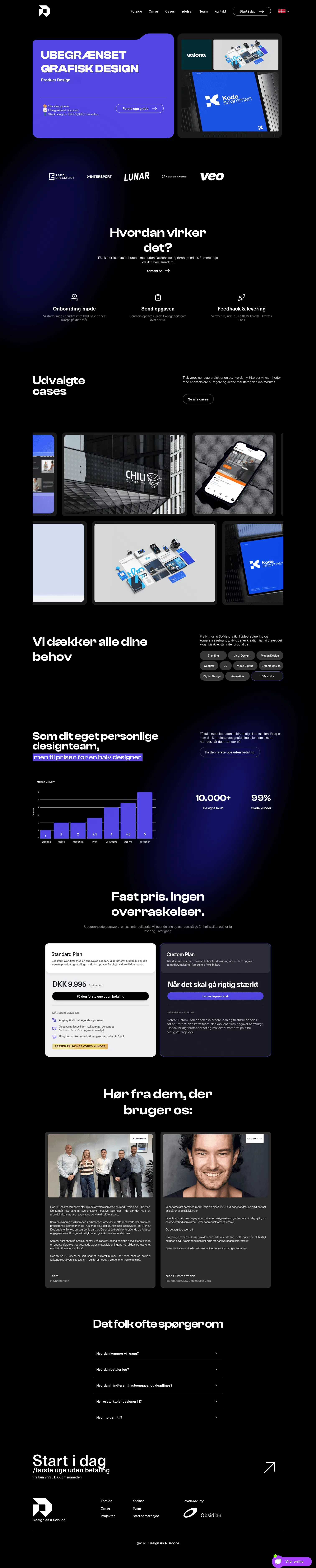 designasaservice.dk on desktop, full screenshot