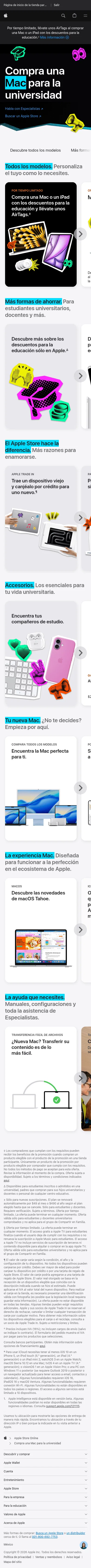 apple.com/mx-edu/shop/buy-mac on mobile, full screenshot