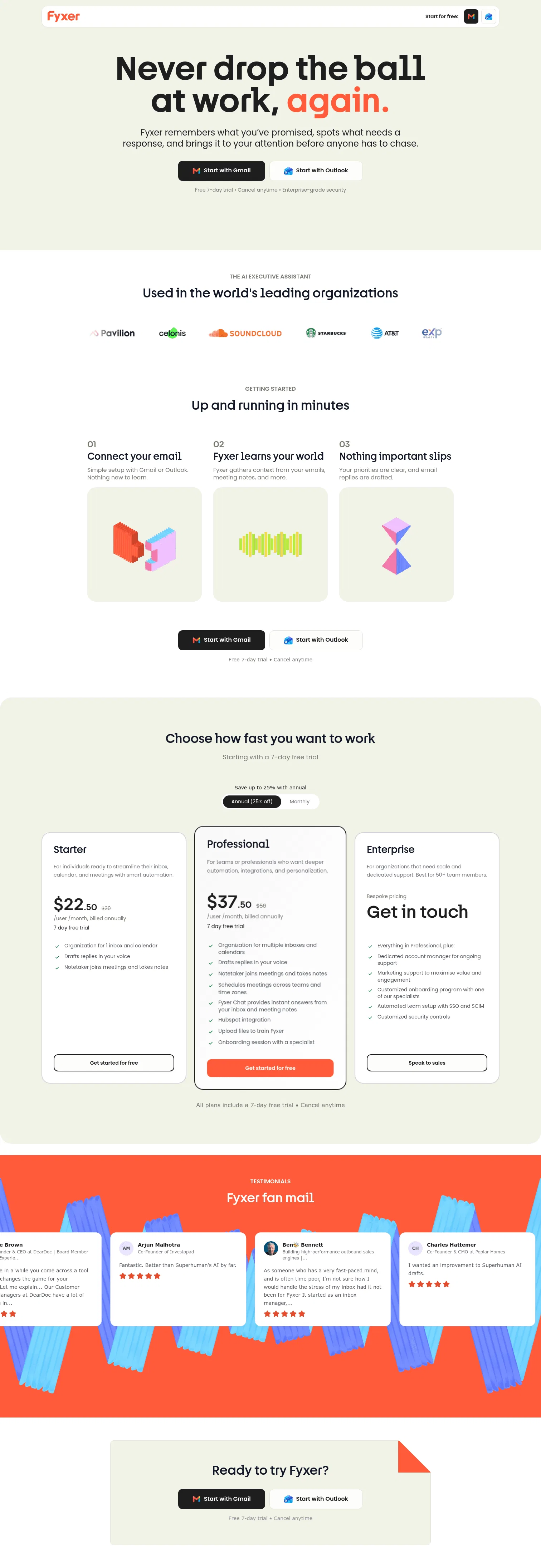 fyxer.com/me/nothing-slips on desktop, full screenshot
