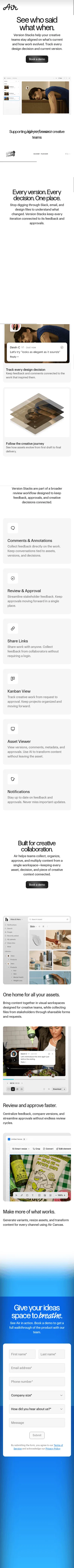 air.inc/lp/see-who-said on mobile, full screenshot