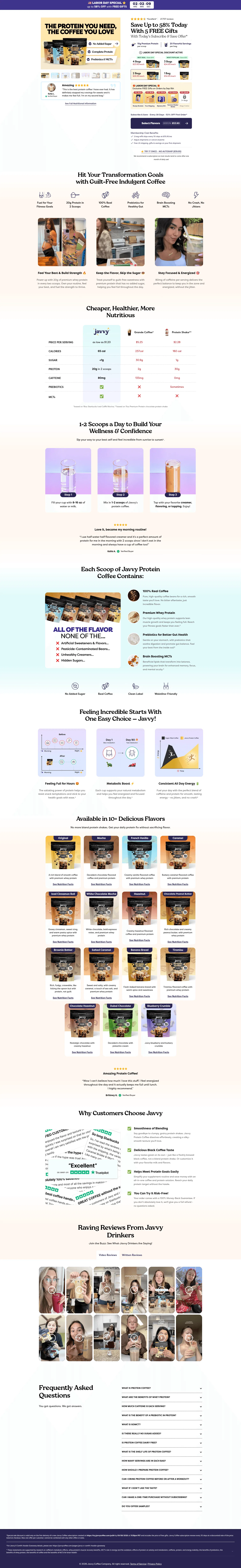 try.javvycoffee.com/pc84 on desktop, full screenshot