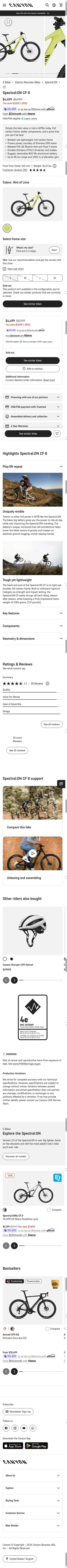 canyon.com/en-us/outlet-bikes/e-bikes/spectral-on-cf-8/3532.html on mobile